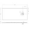 Душевой поддон из литьевого мрамора 170x80 см BELBAGNO TRAY-MR-UNO-AH-170/80-35-W