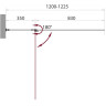 Шторка на ванну BELBAGNO SELA-V-11-120/140-Ch-Cr-L