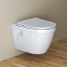 Унитаз подвесной с сиденьем, Система инсталляции для унитазов с кнопкой смыва BELBAGNO BB070CHR/SC/SET.Q.CR
